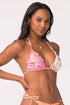PQ Swim Bahia Embroidered Lettuce Edge Tri Top